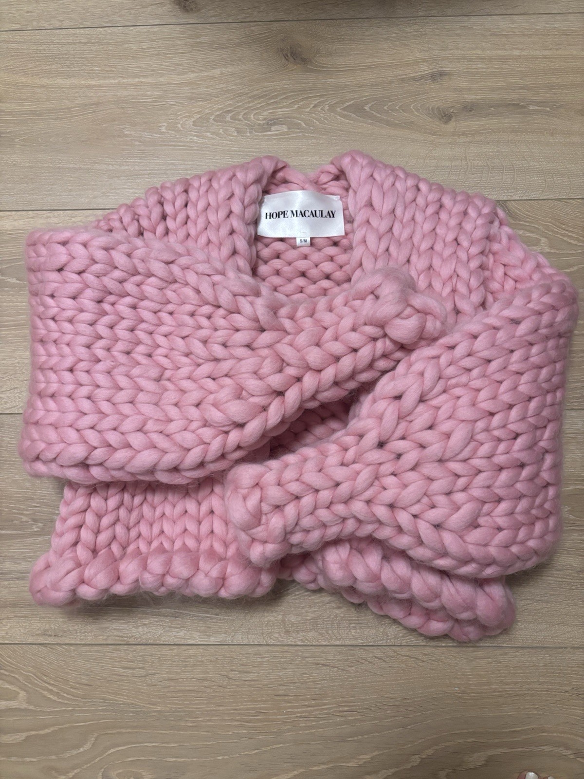 Hope Macaulay Pink Colossal Knit Cardigan Size S/M
