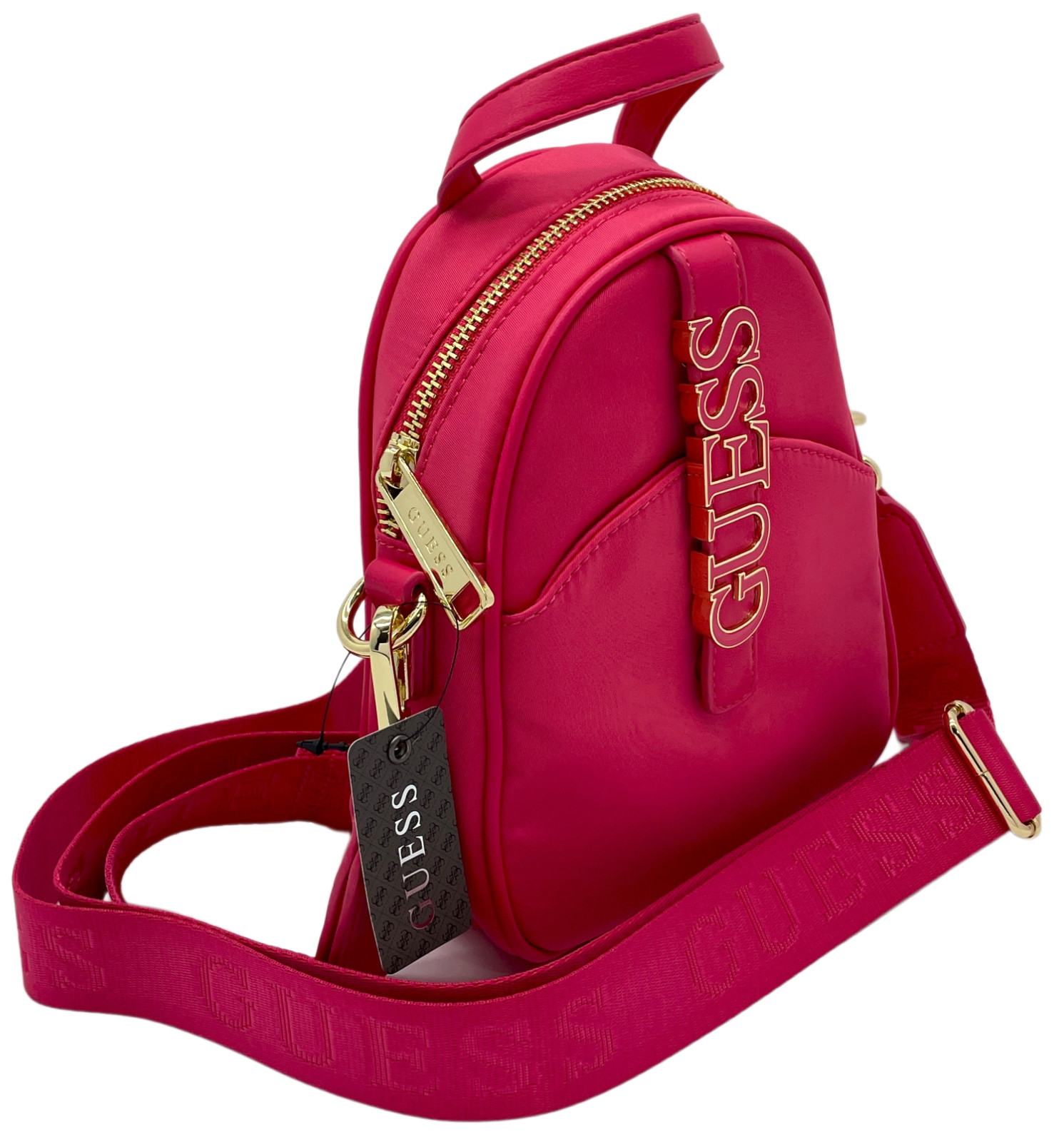 GUESS LOGO MINI CROSSBODY SHOULDER BAG HANDBAG Pink AUTHENTIC New BNWT