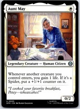 Aunt May 3 Uncommon Marvel's Spider-Man Magic: The Gathering Near Mint