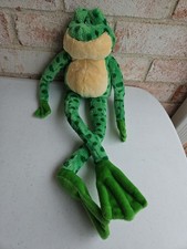 Gund Farley Frog 32041 Plush Stuffed Animal Yellow Green Polka Dots Long Legs
