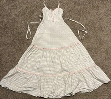 VTG  GUNNE Sax Prairie Dress Lace Light Halter Floral Size 5 Cottage Core B31
