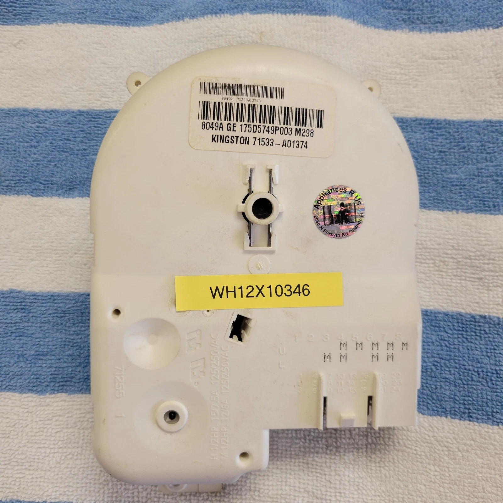 GE WH12X10346 175D5749P003 Washer Timer