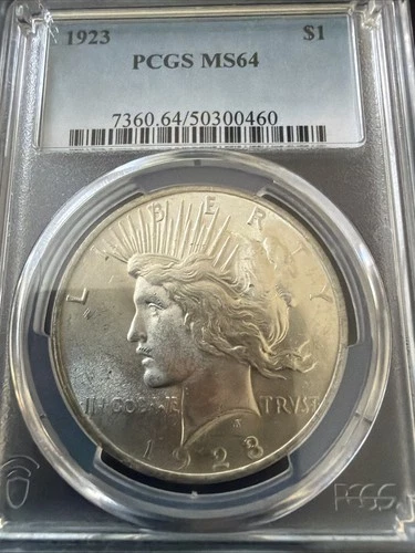 1923 Peace Silver Dollar MS64 PCGS
