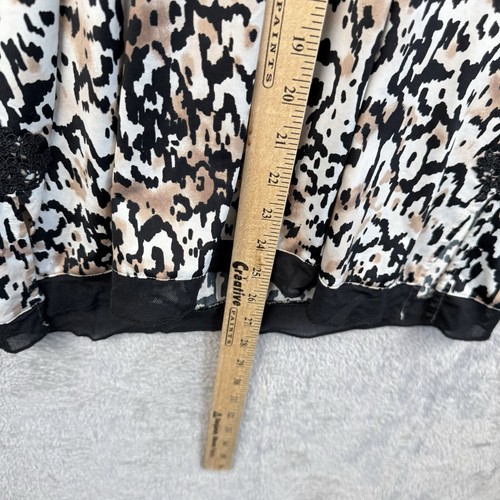 Soma Nachthemd Damen XS Leopardenmuster schwarz Spitze ärmellos Pyjama Negligee - Bild 8 von 8
