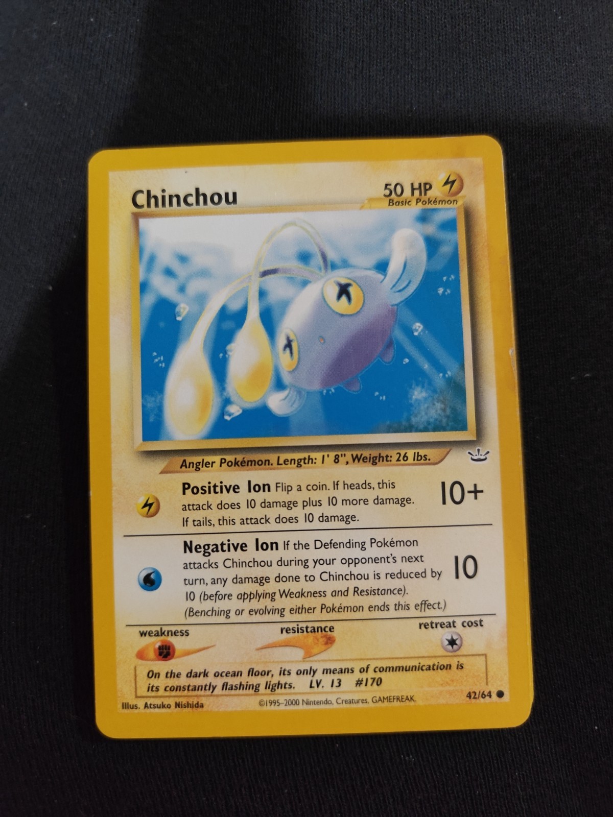 CHINCHOU 42/64 - Neo Revelation  - VINTAGE WOTC Pokemon Card - Unlimited -