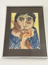 Vintage Pastel Portrait 16x12 Matted Framed Male Marc Almond?