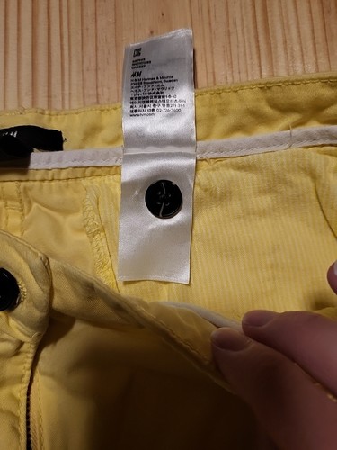H&M Yellow 100% Cotton Women Shorts Size 8 Summer Beach Casual Golf Spring - Picture 4 of 12