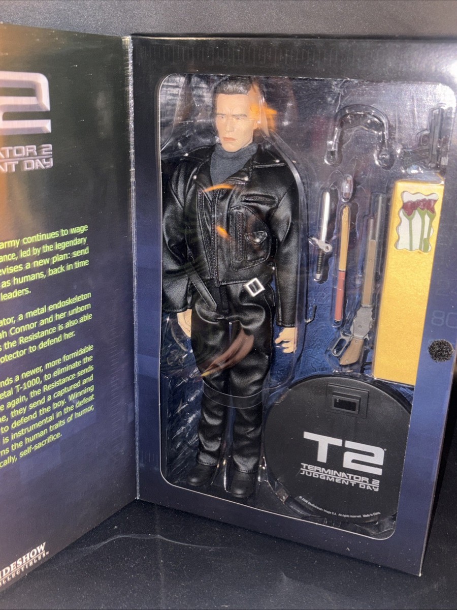 Terminator 2 T-800 Arnold Schwarzenegger 1/6 Figure Boxed Sideshow