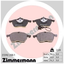 Zimmermann Bremsbelagsatz Bremsklötze vorne 8N0698151C 8N0698151E | 23392.200.1