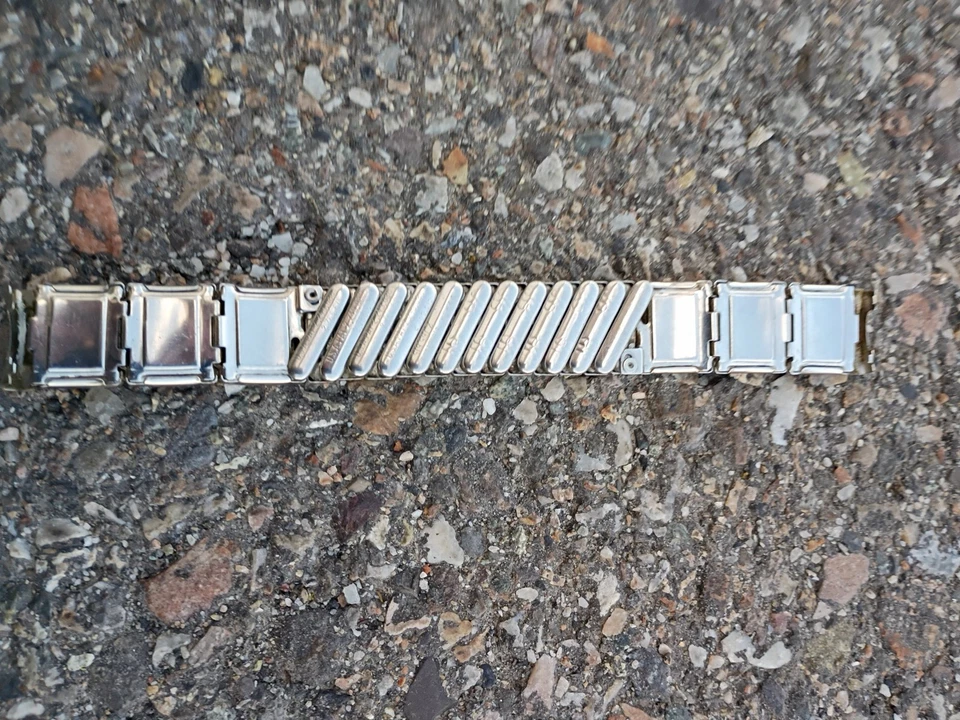 Correa de reloj vintage de 5/8" JB Champion de acero inoxidable y lagarto nos años 50 (SKU 4) Foto 4 de 4