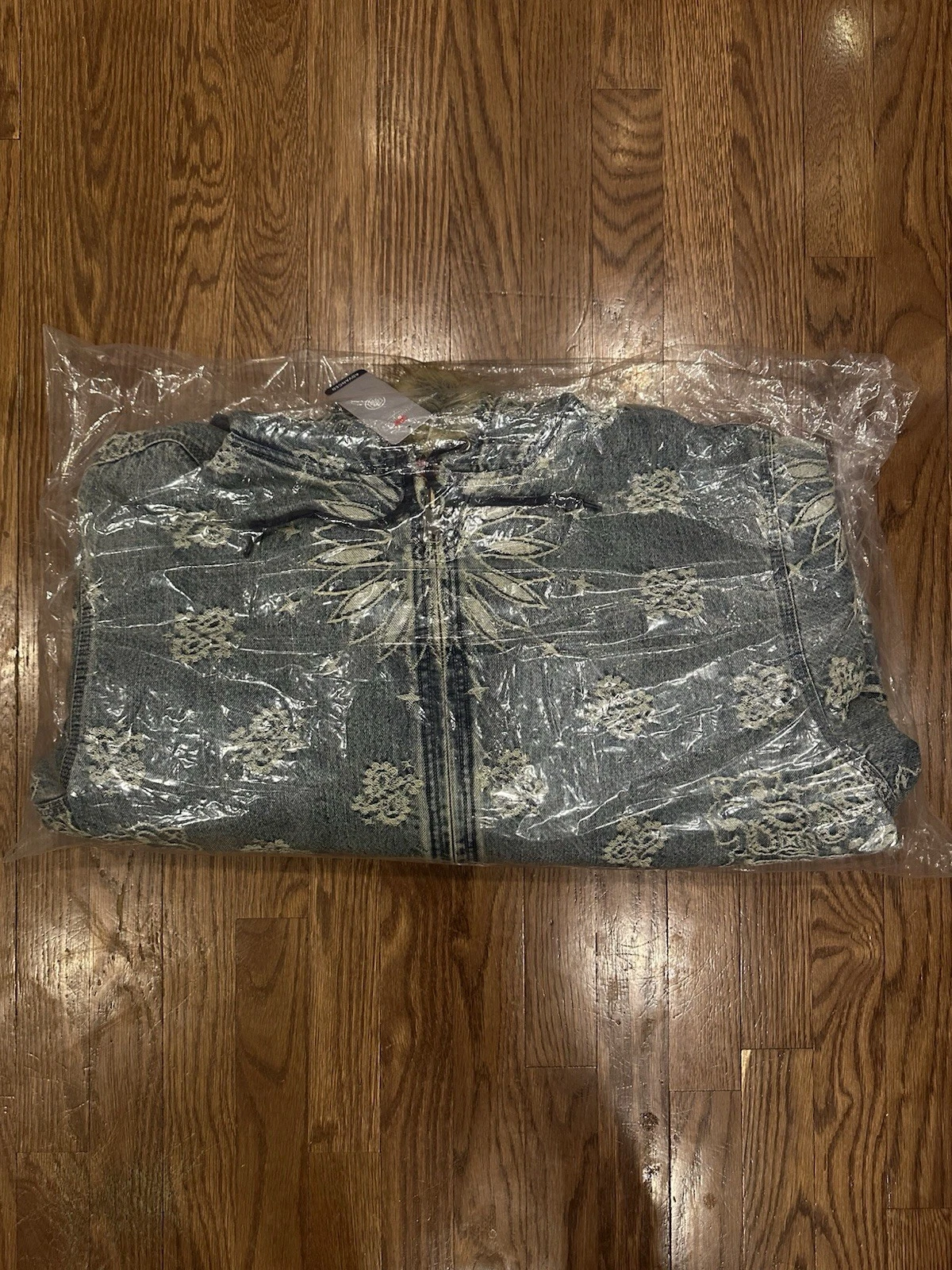 Veste de travail à capuche en denim jacquard Supreme Bandana   Bleu / Neuve