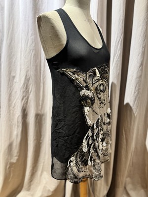 all saints beaded dress Silk And sequined Chemise Mini US Size 2 UK 6 Lace Tie:Traditional Lace Tie unicorn girl set Luxurious Sweetheart Neck Rhinestone