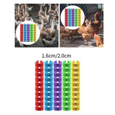 100Pcs Poultry Leg Bands Poultry Foot Bands Buckle Clip Ring Chicken