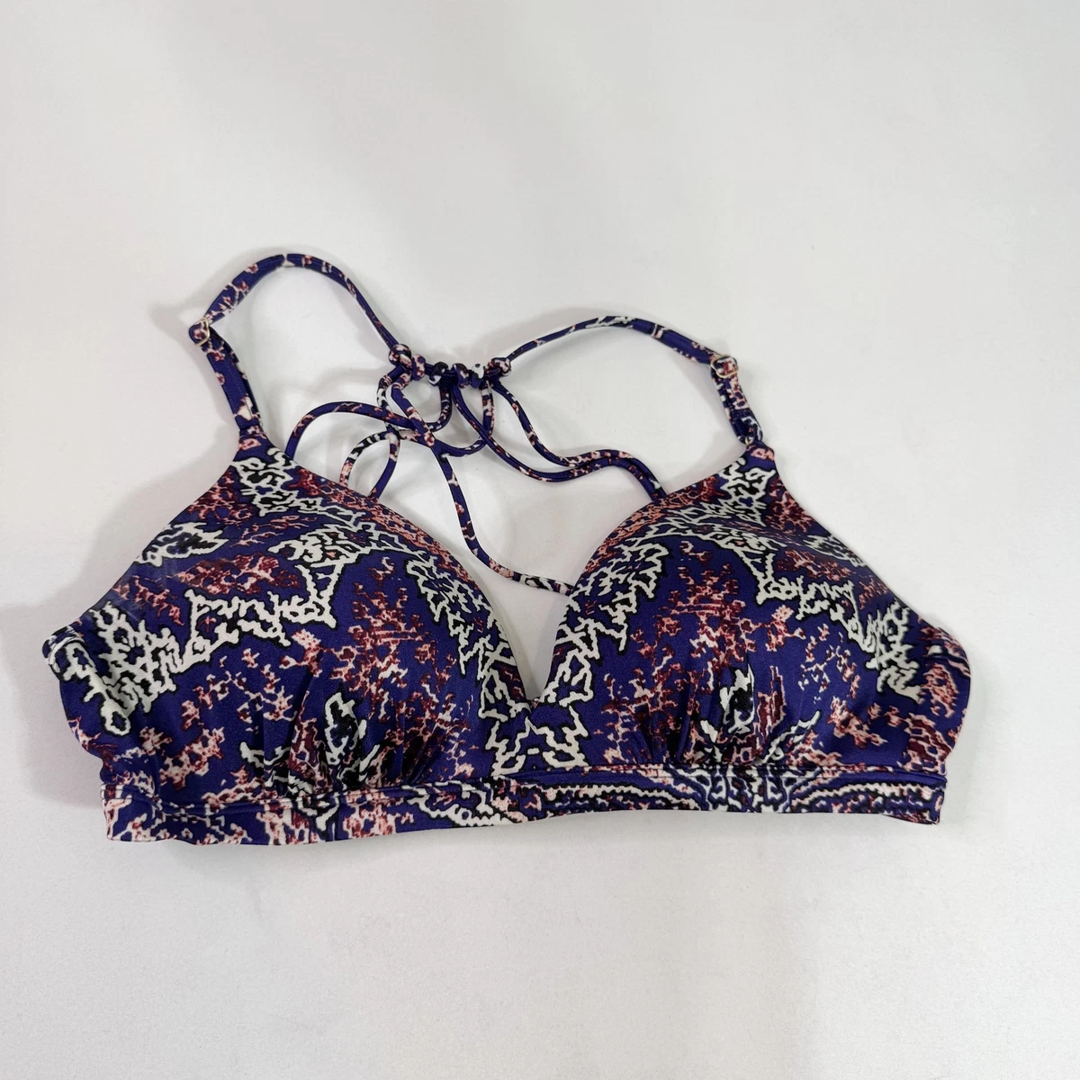 Athleta 34B/C Bikini Wrap Halter Top - Plum Purple Bra Support Like New Purple Halterneck Bikini Set | Confidence by Cupshe main image 4