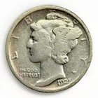 1921 Mercury Dime Better Date Silver 10C VG Key Early Date Collector Coin Rare