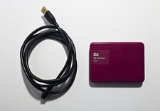 WD My Passport Ultra 1TB External Hard Drive Berry/Pink USB 3.0