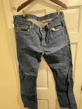 Levi's 501 Jeans Men 38x34 Fits 38x34 Blue Straight Leg Rocker Denim