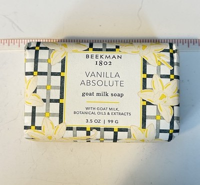 Beekman 1802 VANILLA ABSOLUTE Pure Goat Milk Bar Soap PALM SIZE 3.5 oz NEW