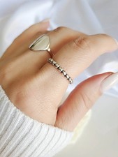 Sterling Silver Beaded Band