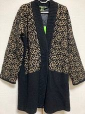 Shanghai Tang Black Cardigan with Gold Embroidery, Size L