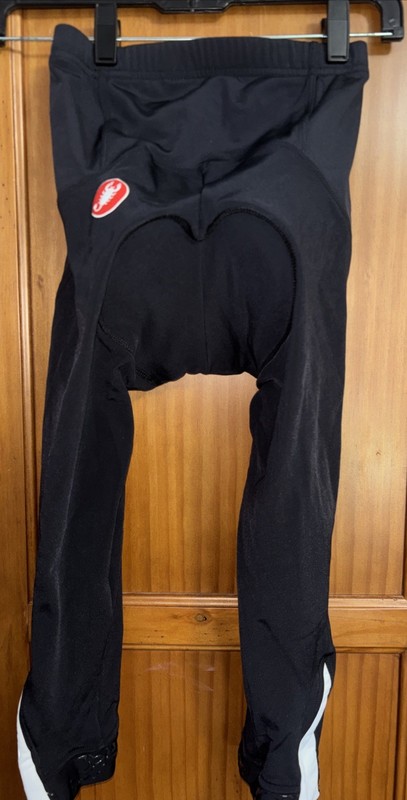 Castelli Women's Cycling Pants Size S Black Padded Leggings Made In USA