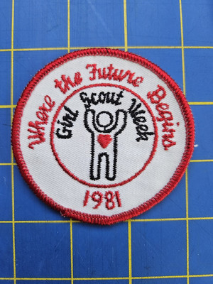1981 Girl Scout Week 3'' Patch Scouting NOS Vintage Where The Future Begins