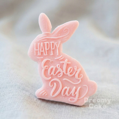Frohe Ostern Hase Keksstempel | Hase & Text Fondant Präger