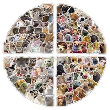200Pcs Cat and Dog Meme Stickers, Funny Stickers for Teens Muticolor