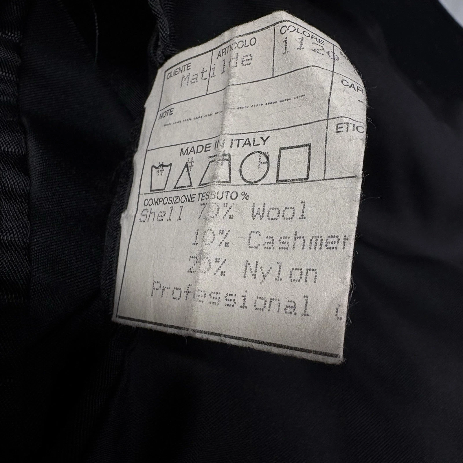 Metropolitan View Bloomingdales Mens 42L Black Wool Cashmere Overcoat Made Italy image 11
