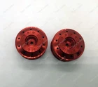 Tractor Truck Aluminum Front Wheels for Tamiya 1:14 Tractor Truck Car Red 2pcs