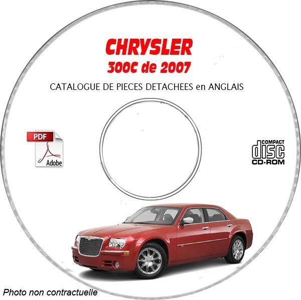 Catalogue de pièces pour Chrysler 300C 2007 sur support CD