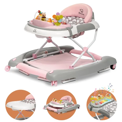 Bronea 4in1 Gehfrei Baby Lauflernwagen Schaukel Lauflernhilfe Babywalker Geprüft