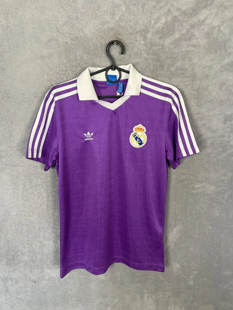 Real Madrid Retro Replicas football shirt 1981 1986 Adidas BS2369 Mens Size S