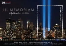 Sierra Leone 2011 - 10TH MEMORIAL ANNIVERSARY OF 9/11 STAMP SOUVENIR SHEET MNH