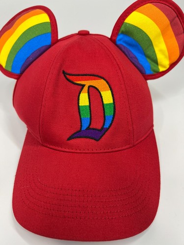 Disneyland Disney cap hat red rainbow ears pride adjustable one size fits most - Bild 2 von 12