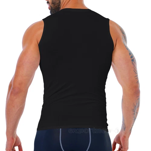Mens Gym Muscle Singlets Workout Tank Top Bodybuilding Sleeveless Tee - Picture 13 of 30