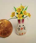 Dollhouse Miniature DAFFODILS IN RABBIT 1:24 & 1:12 Artisan Signed 1 1/8" x 1" — photo 5