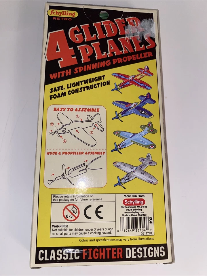 Schylling Retro 4 Glider Planes Foam Pack NEW - Image 2 of 4