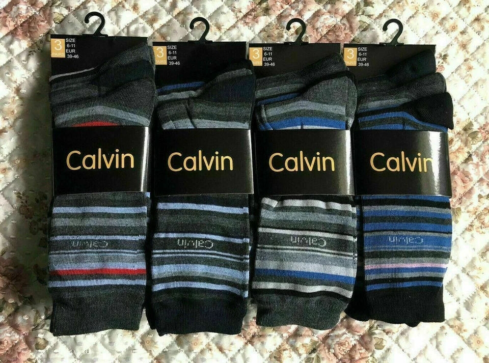 MK-ONESTOPSHOP 3,6&12 PAIRS MENS DESIGN CALVIN FASHION SOCKS SIZE UK 6-11 EUR 39-46