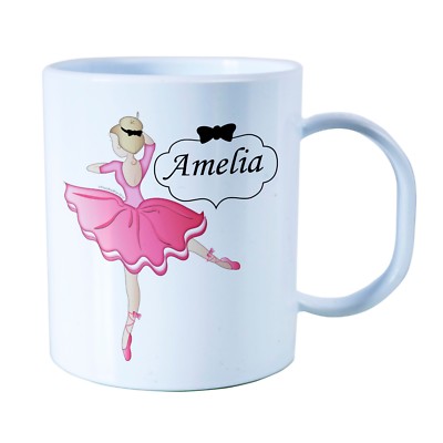 childrens plastic name mugs