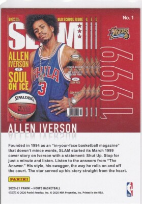 ALLEN IVERSON Philadelphia 76ers SLAM MAGAZINE BASKETBALL CARD NBA