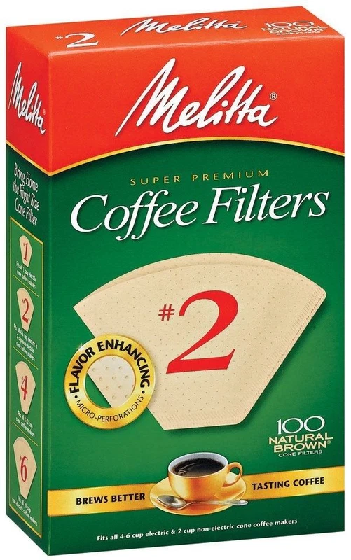 Melitta Cone Paper Coffee Filters Brown 100ct