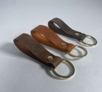 Men's Women's Genuine Leather Keychain Car Keys Home Keys Classy Christmas Gift