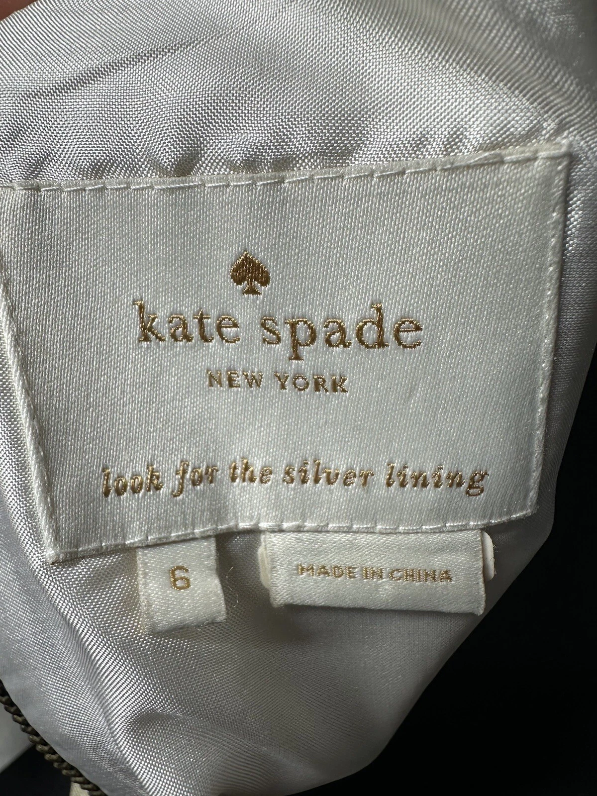 Abito Kate Spade New York Purdy in seta blu taglia 6 tubino color block