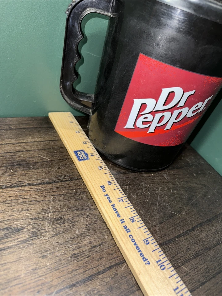 Vintage Betras Dr. Pepper Black 64 oz Insulated Mug Drink Big Gulp Thermos - Image 3 of 4
