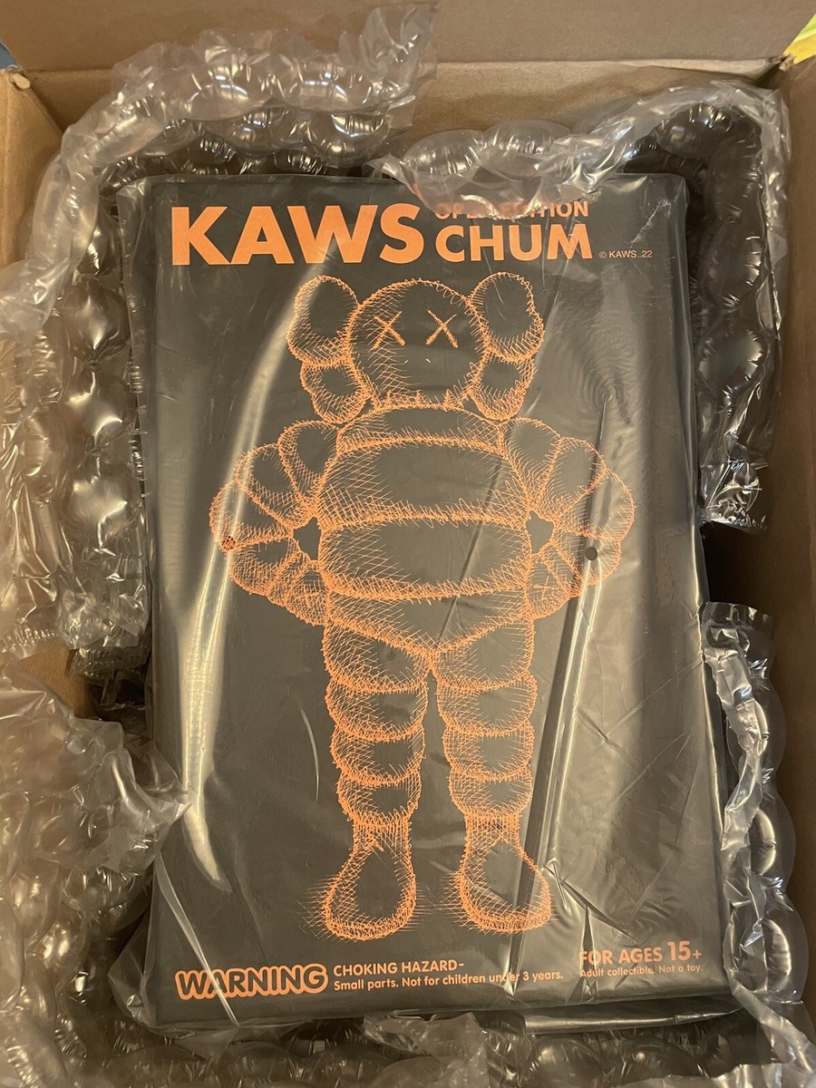 Kaws Vinyl Figure Chum 20th Anniversary Collectible Orange
