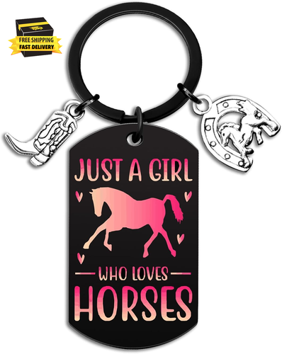 Horse Lover Gifts Keychains Girls Daughter Her Teens Horse Jewellery Pendant Bir