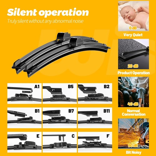 Wiper Front Wiper Blades Windshield Windscreen 26"16" Accessories Wiper Blades - Picture 5 of 13