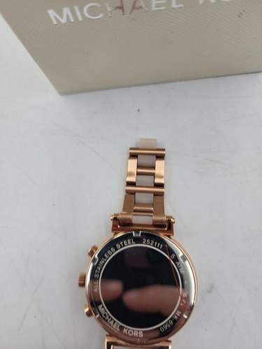 READ Michael Kors Ladies Sofie Rose Gold-Tone Stainless Steel Watch MK6560 - Picture 8 of 14