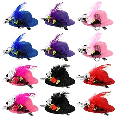 Pinces à Cheveux Multicolores My Accessories - Lot De 12, Mini Pinces Décoratives